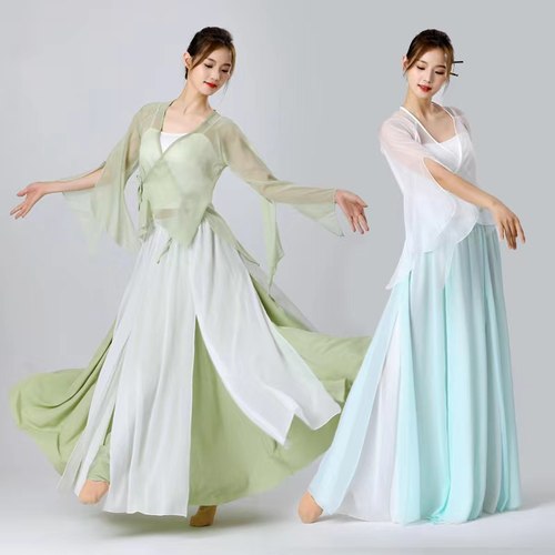古典舞蹈服女飘逸大摆裙古风仙