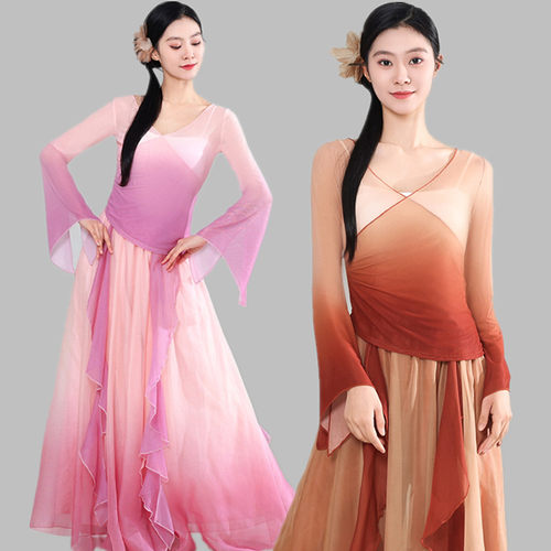 古典舞蹈服女飘逸身韵纱衣练功服