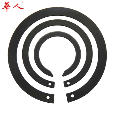 带孔无耳压扁钢丝挡圈