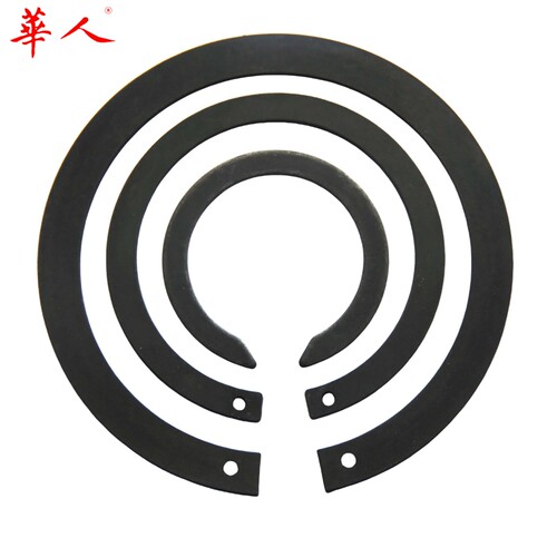 带孔无耳压扁钢丝挡圈