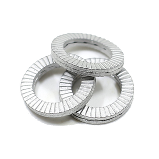 双叠自锁垫圈楔形垫圈 咬合式垫片带齿防松防滑防震双面DIN25201