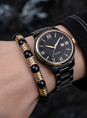 欧美时尚原创不锈钢珠皇冠男女情侣节日礼物INS同款手镯男女手链