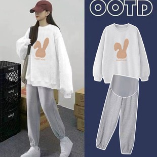 慵懒风卫衣小个子休闲运动裤 孕妇秋季 韩版 2025新款 子两件套女 套装