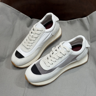 网纱老爹鞋 26C新款 女真皮德训鞋 复古休闲运动鞋 厚底拼色阿甘鞋