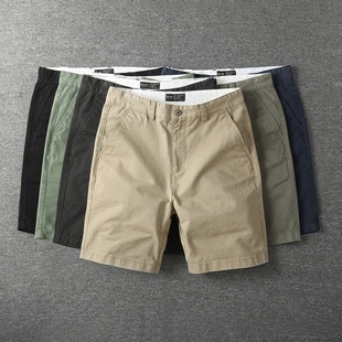 潮流百搭修身 质感休闲短裤 工装 五分裤 子 夏季 青年外穿5分中裤 男士
