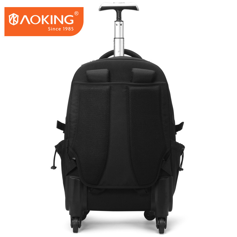 AOKING TROLLEY BACKPACK FOR ADULTS JUNIOR HIGH SCHOOL STUDENTS SCHOOL BAG SWIVEL MENS BACKPACK WOMENS WHEELS
