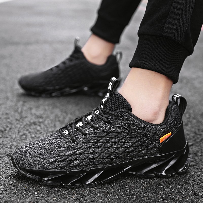 남성용 운동화 블레이드 캐주얼 슈즈 다재다능한 런닝화 남성용 통기성 플라이니트 메쉬 슈즈 패셔너블한 슈즈 다재다능한 모델