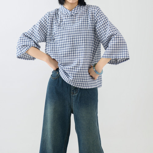 中式女装复古改良全棉旗袍上衣