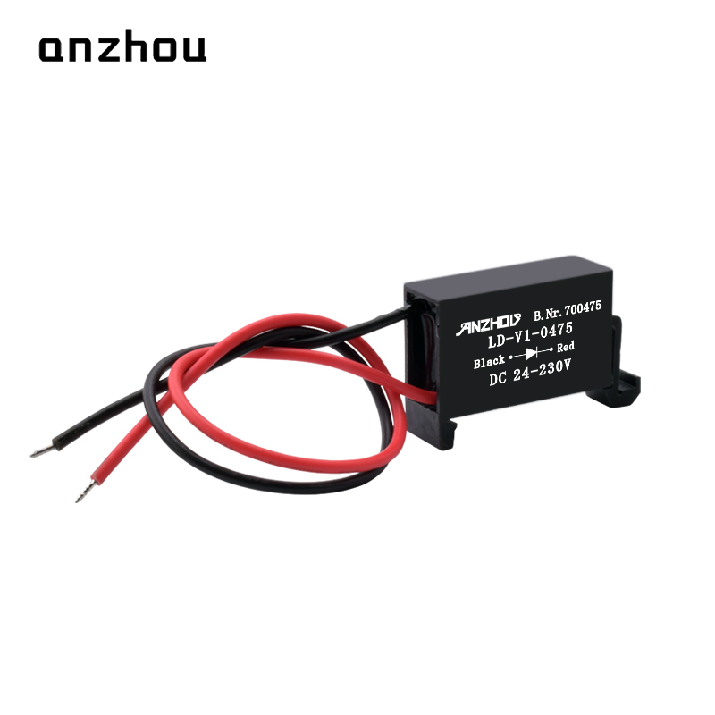 B.Nr700475电磁阀线圈过电压抑制器/继电器续流二极管LD-V1-0475