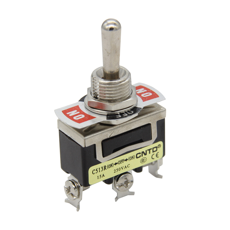 CNTD昌得 C513R 15A 自复位 钮子开关 3脚3档 拨动开关 C5R13B