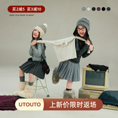 宝儿修身 新款 百搭弹力针织内搭保暖上衣 冬季 大耳象女童花边打底衫