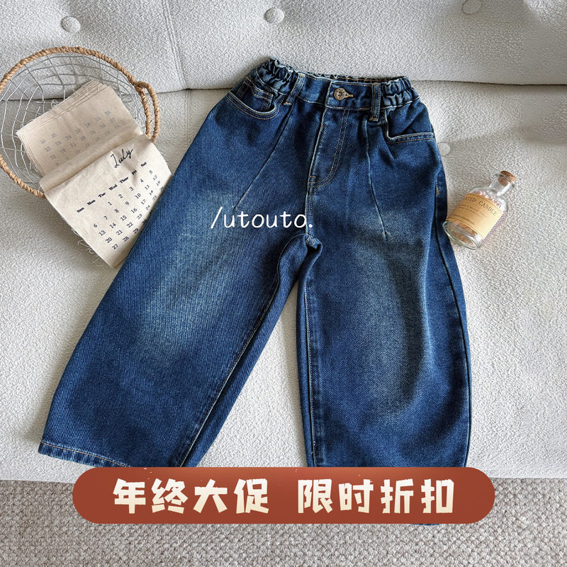 大耳象女童折线休闲牛仔裤新款宝儿春秋裤子