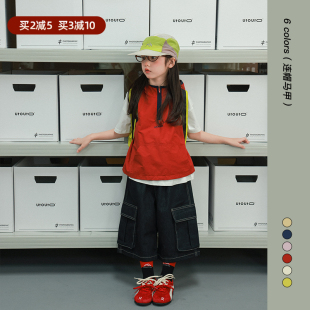 utouto大耳象女童撞色连帽马甲2025秋季 宝儿休闲百搭速干上衣 新款