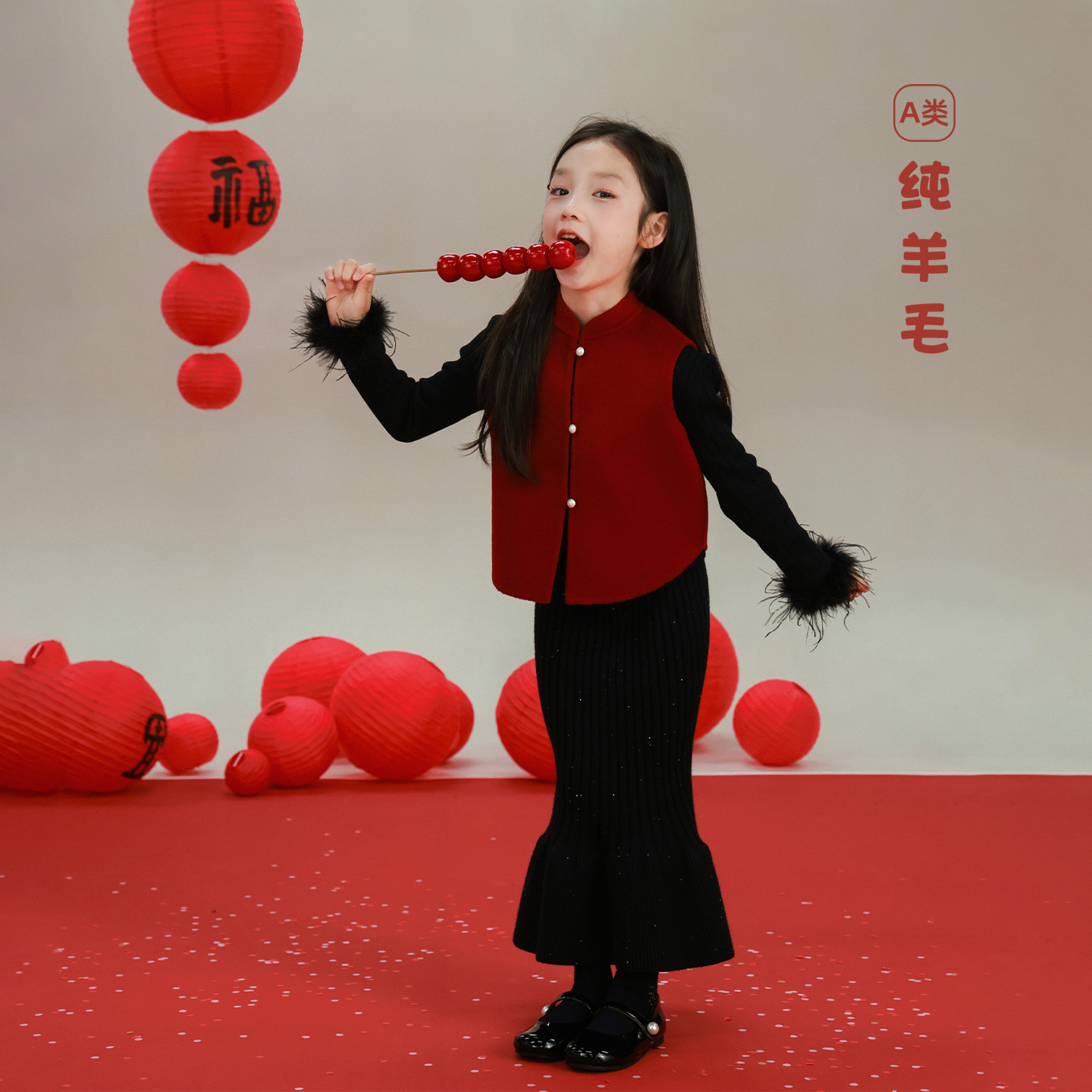 utouto冬季双面呢毛呢马甲