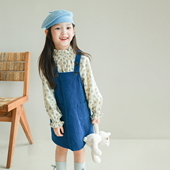 个性 大耳象女童花边立领碎花小衫 女孩花边袖 新款 秋季