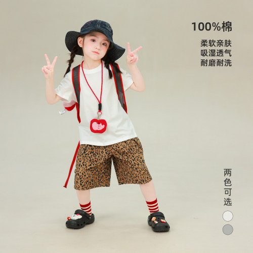 大耳象女童纯色T恤2026夏季新款宝儿纯棉经典基础百搭薄短袖上衣