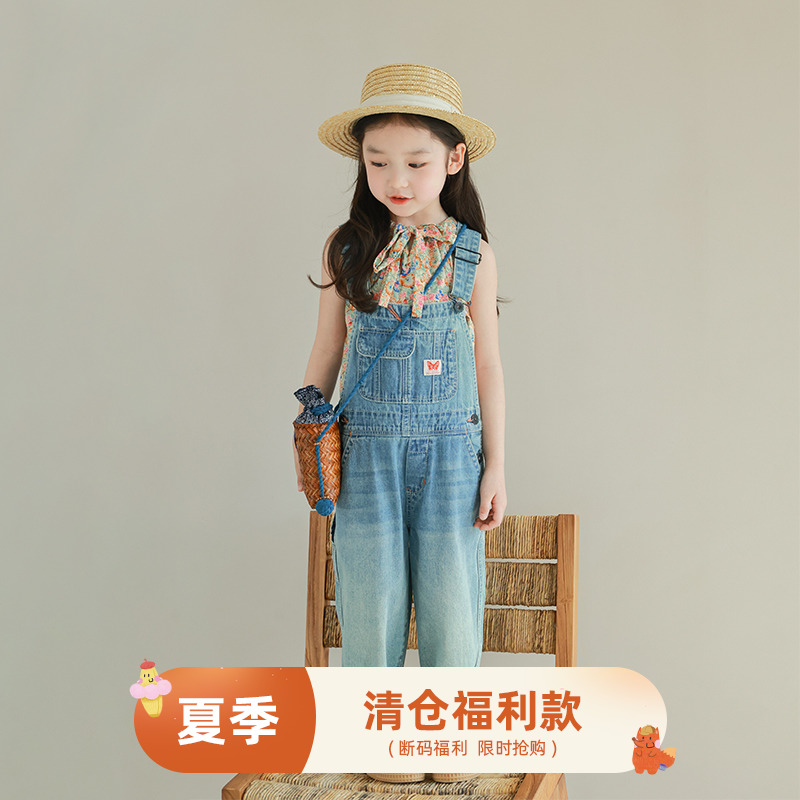 UTOUTO夏季绑带碎花无袖小衫