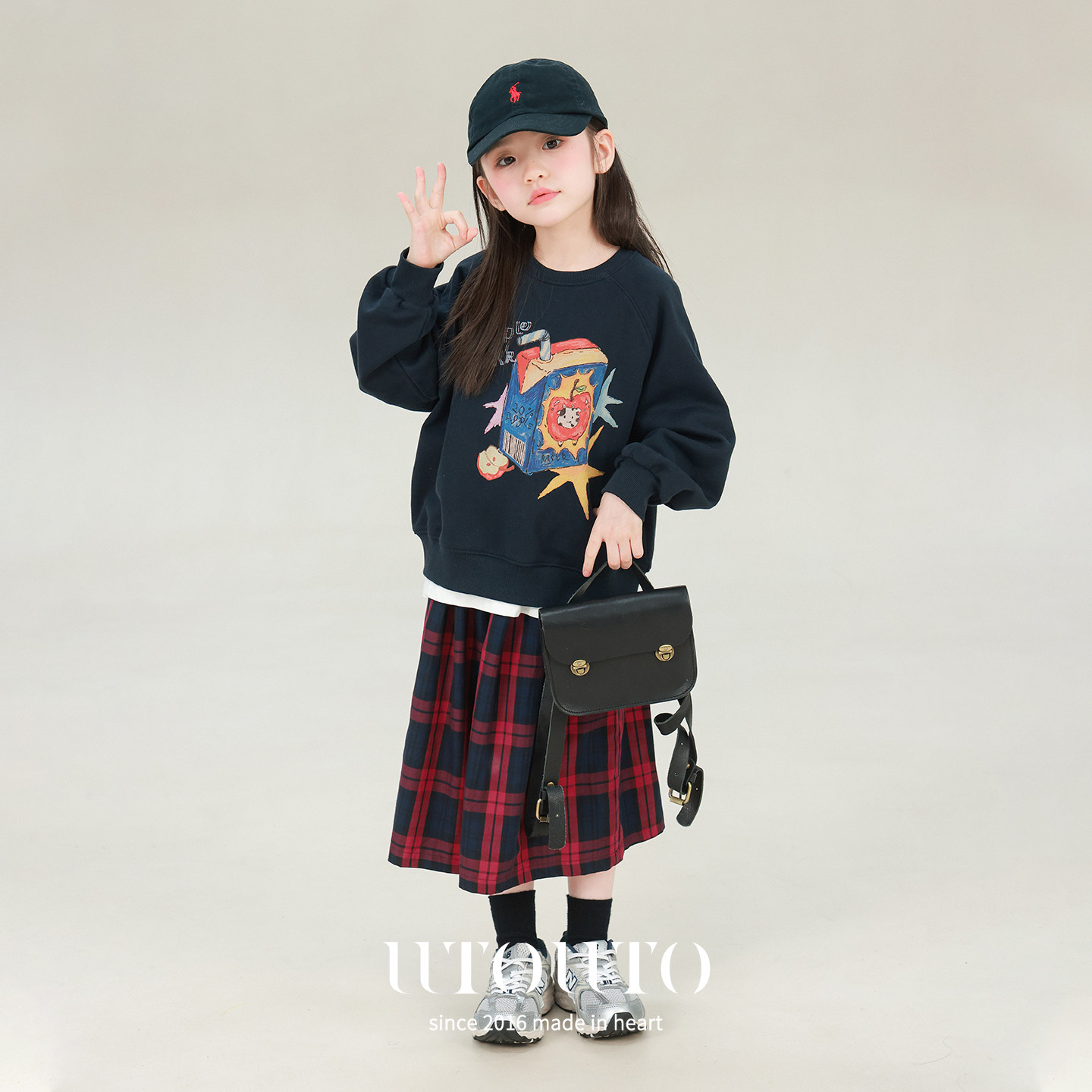 大耳象女童前后印花卫衣2026秋季新款宝儿纯棉休闲卡通百搭上衣