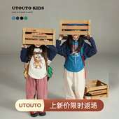 上衣 宝儿纯棉圆领长袖 大耳象女童卡通印花插肩T恤秋季 新款