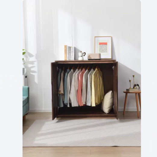 移门橡木衣柜北欧卧室家用阳台柜衣橱现代简约储物柜子棉被柜