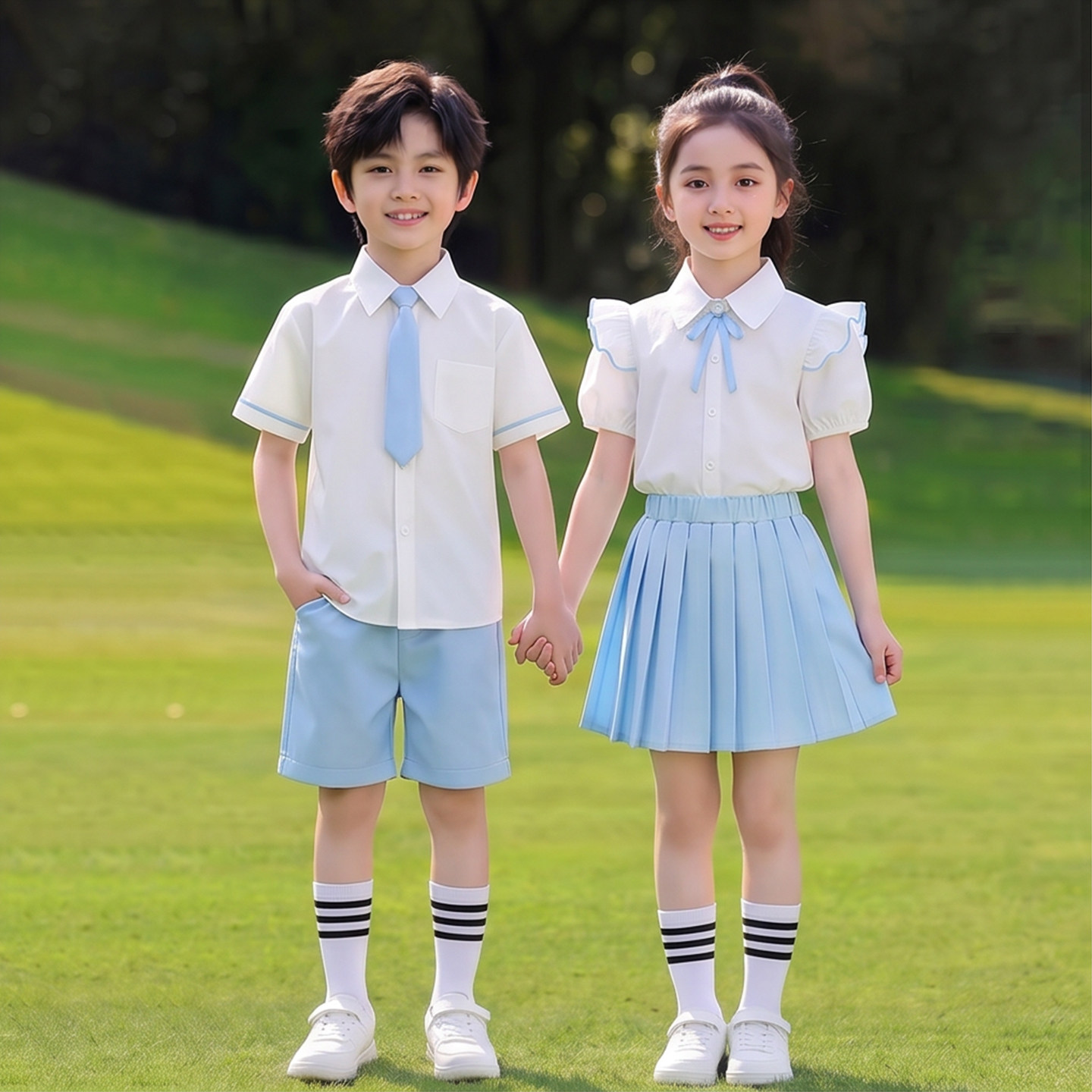 儿童演出服小学生大合唱比赛幼儿园大班毕业典礼拍照衣服表演服装
