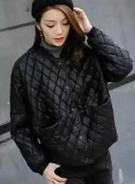 FX.HPG惊爆欧洲站通勤长袖宽松肩袖立领棉服棒球棉袄网红皮衣夹克