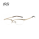 876T 999.9眼镜架男日本手作连眉框钛金光学近视眼镜S FOUR NINES