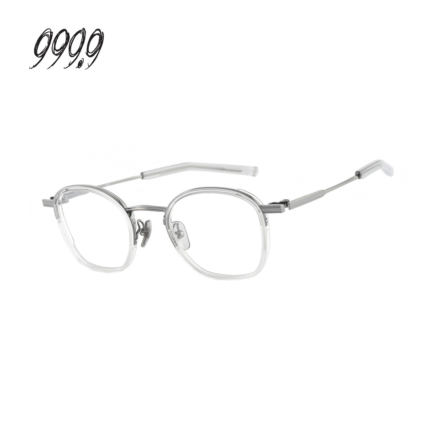 【门店自提】999.9眼镜男日本手造全框圆形近视镜架可配镜片 M-48