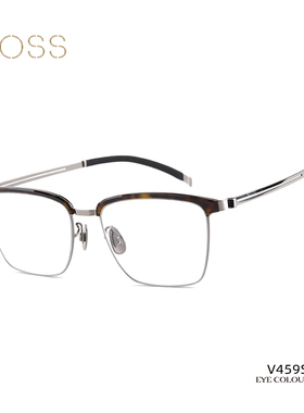 VOSS沃斯镜框日本大框近视眼镜架大脸方框商务超轻全框架v459S
