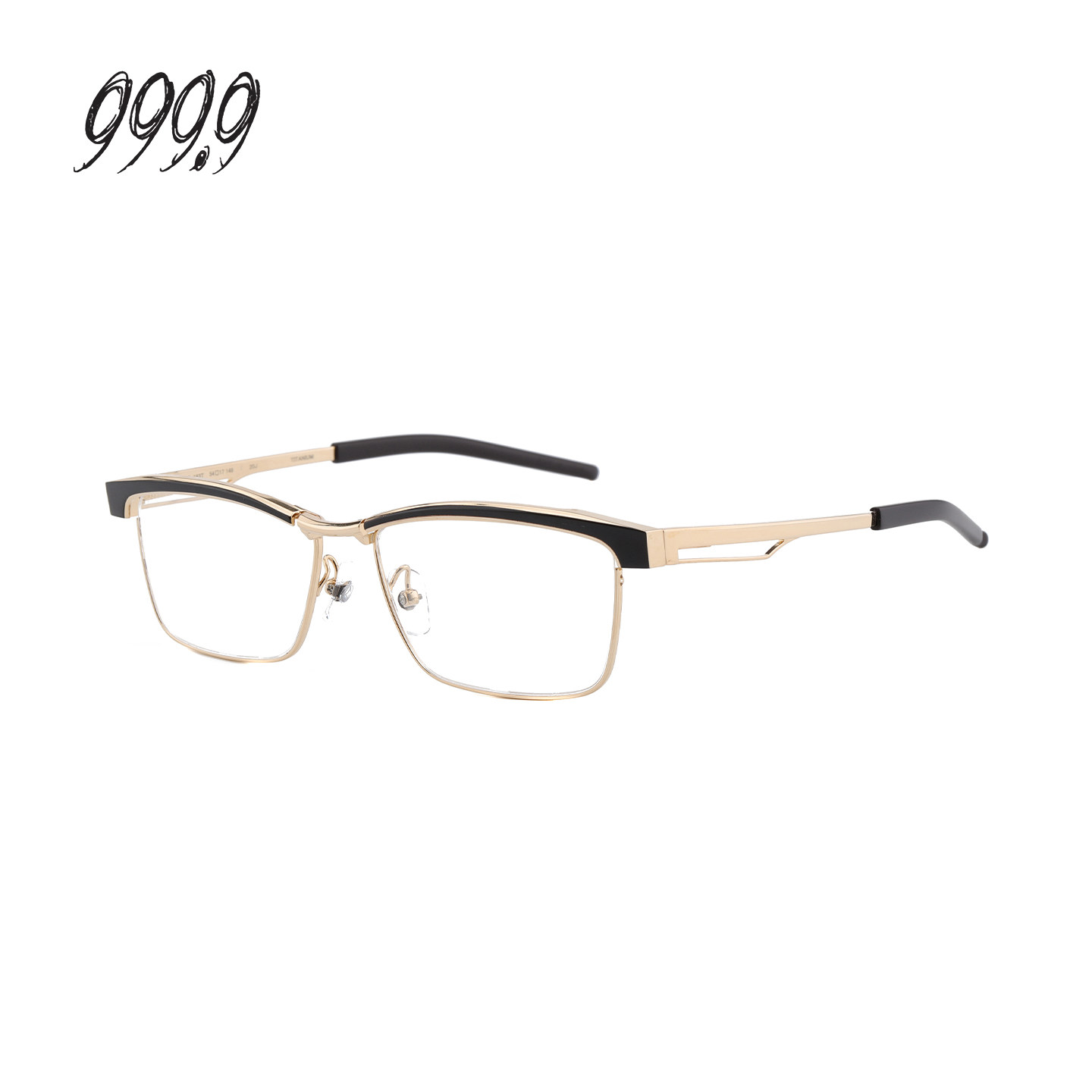 【门店自提】999.9眼镜框男日本手造钛金方框眉框近视镜架S-163T