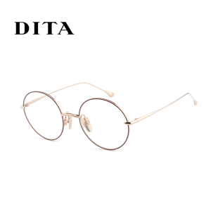 DITA眼镜框女郑秀文同款 日本手造男复古金丝圆框光学近视架DTX506