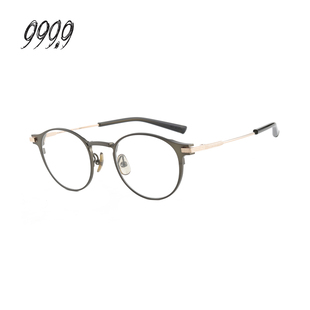 391T 999.9眼镜框男日本手造镜框圆形框近视光学镜架S FOUR NINES