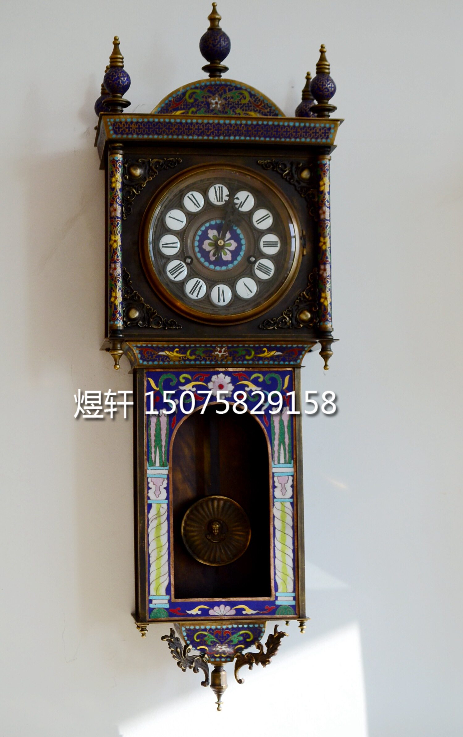 clocks and watches Cloisonne Enamel Wall Clock All copper Mechanics Diaozhong old-fashioned Antique clock Upper chordin the Home accessories , Home bell ornaments/Alarm Clock , Wall clock  category - from Buy2taobao.com to provide professional Taobao agent buy service