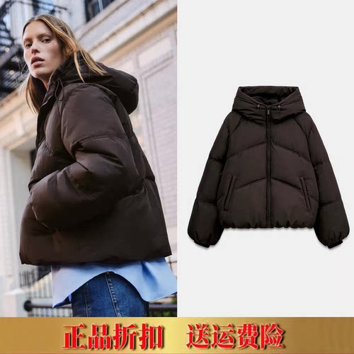 ZA家26秋季新品 女装 户外防水防风连帽棉服夹克外套 3046234 700