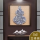 饰品手工立体挂画中式 饰画家居装 陶瓷画 装 青花瓷实物画客厅新中式