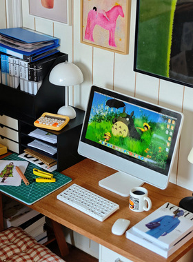 1:12娃娃屋Dollhouse迷你微缩食玩办公场景仿真台式电脑键盘鼠标