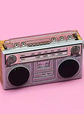 1:12娃娃屋Dollhouse迷你微缩食玩OB11/BJD场景复古收音机摆件