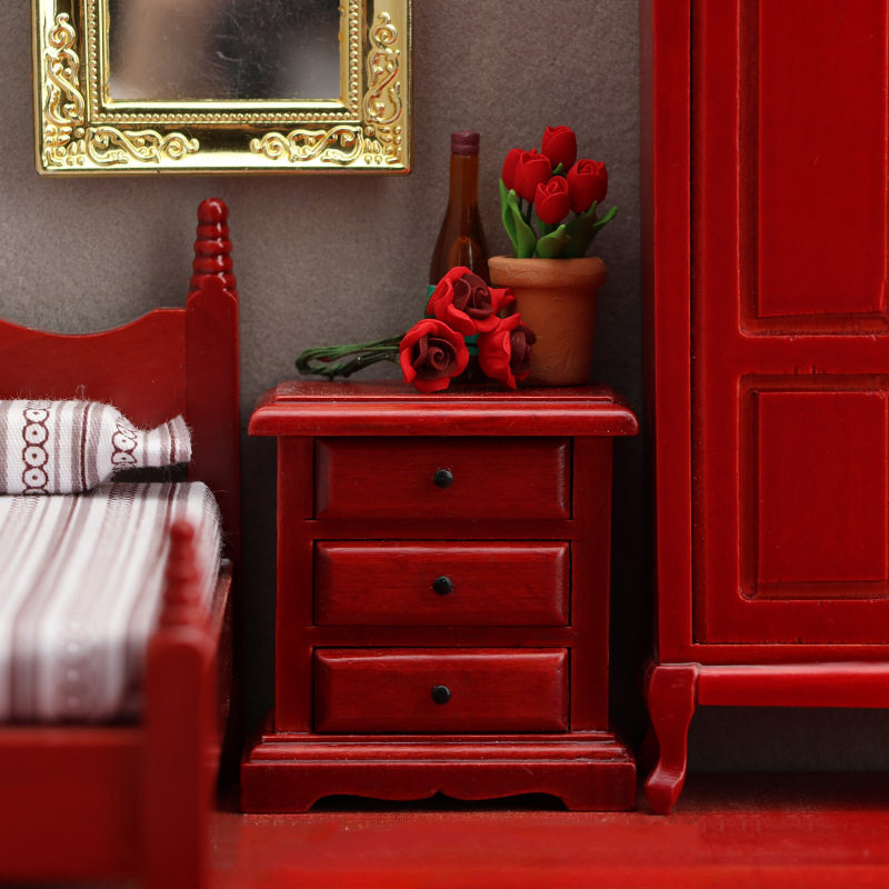 迷你微缩家具床头柜抽屉收纳柜