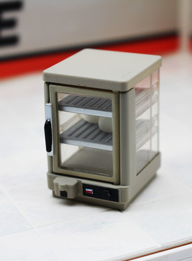 1:12娃娃屋Dollhouse迷你微缩便利店早餐加热保温柜食物展示柜