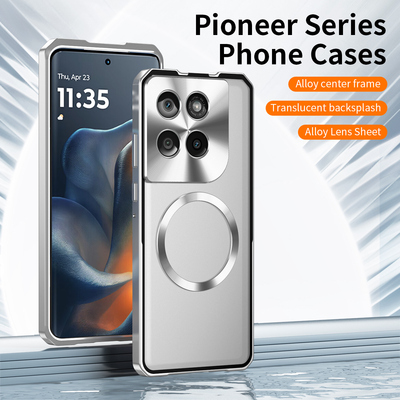 适用摩托罗拉Edge60手机壳金属边框磁吸后盖Edge60pro全包防摔保护套motoedge60s磨砂推拉背板铝合金男女高档