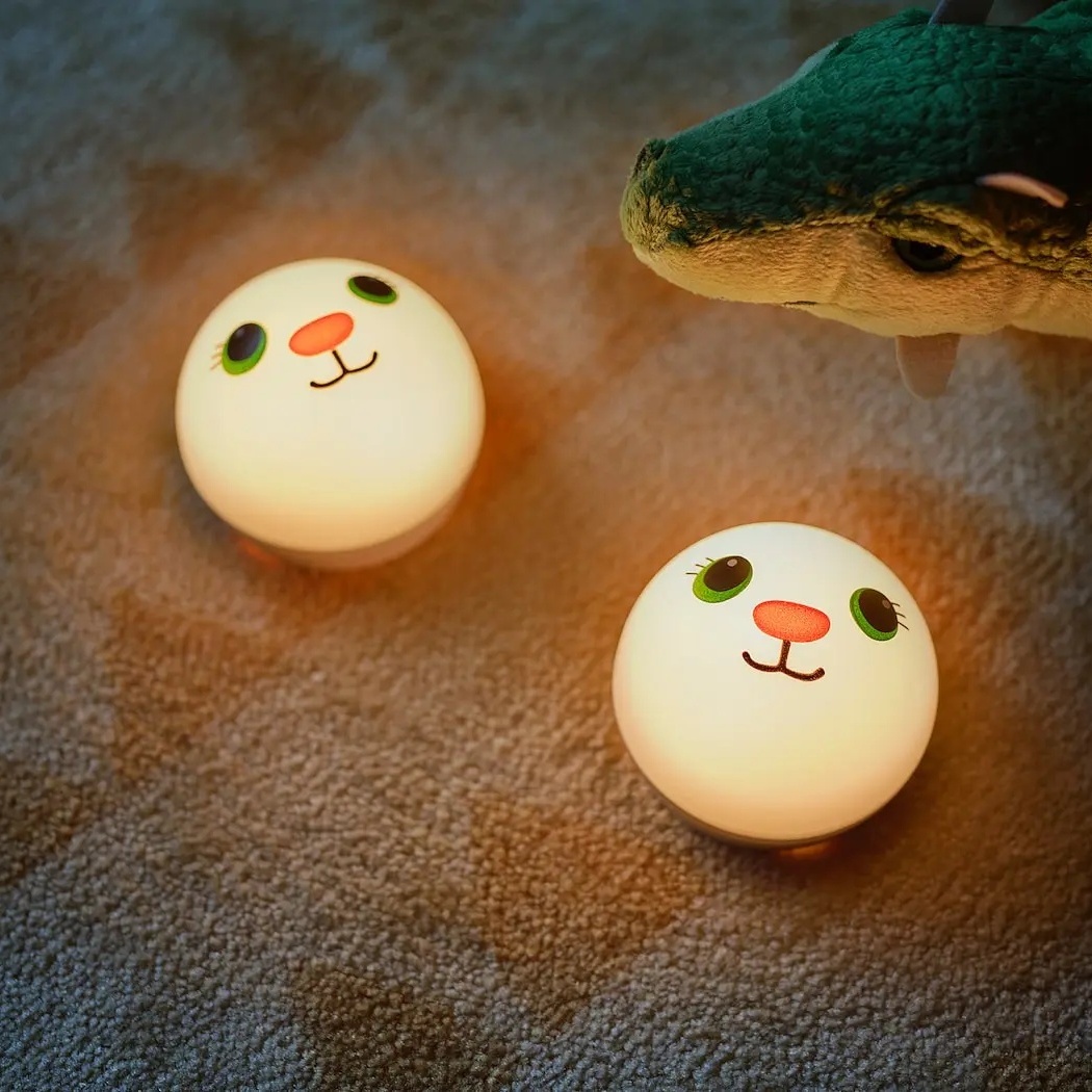 IKEA宜家科恩斯诺LED夜灯白色兔子电池操作小夜灯插座床头台灯