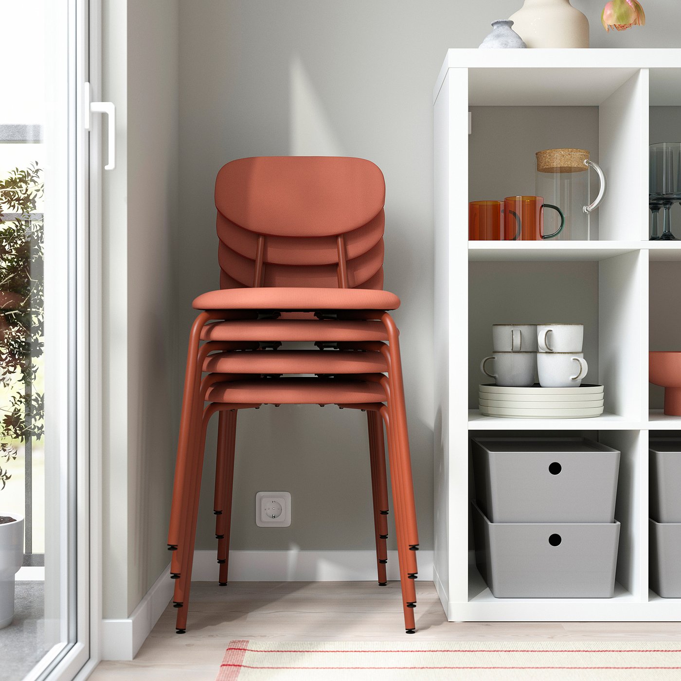 IKEA宜家代购桑德贝利椅子家用客厅简约餐椅小户型靠背椅吃饭座椅