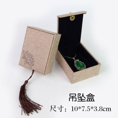 리넨 팔찌 비즈 상자 펜던트 펜던트 상자 목걸이 반지 상자 보석 옥 보석 포장 상자