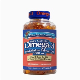 Pure Alaska Omega-3 Wild Alaskan Salmon Oil 1000mg Softgels