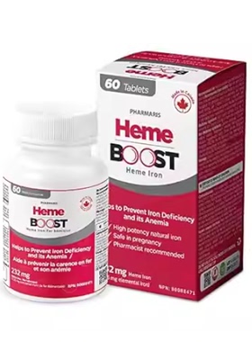 Hemeboost 11.6mg (232mg Heme Iron) I 60 Tablets I High Po