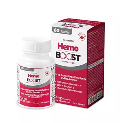 Hemeboost 11.6mg (232mg Heme Iron) I 60 Tablets I High Po