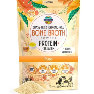 100% Grass-Fed Organic Beef Bone Broth Protein Powder, Acti