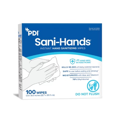 美国代购Sani-Hands Hand Sanitizer Wipes 100 Packets Per Box