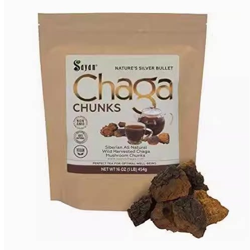Sayan Siberian Pure Raw Chaga Mushroom Chunks with Black