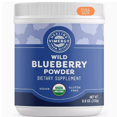 Vimergy USDA Organic Wild Blueberry Supplement Powder, 62 Se